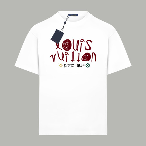 Louis Vuitton Graffiti Logo Cotton Short-Sleeved T-Shirt