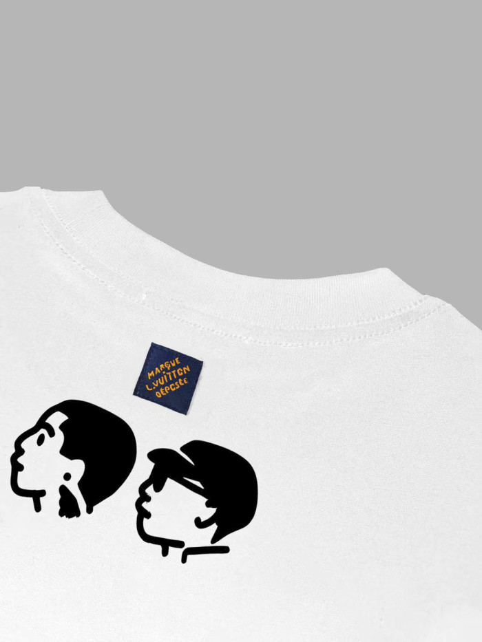 Louis Vuitton Pharrell & Nigo logo cotton short-sleeved T-shirt