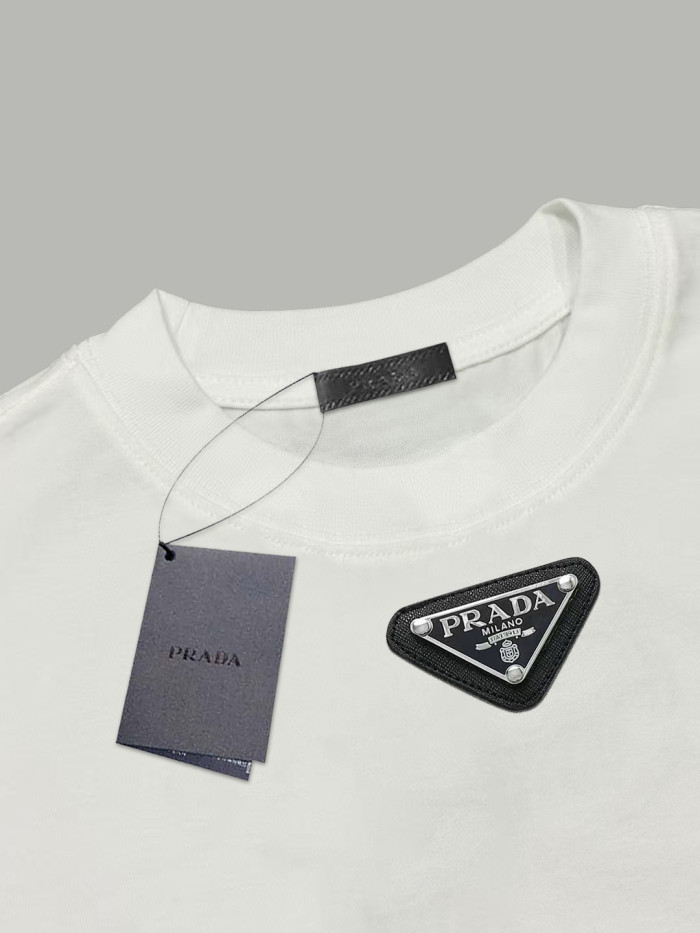 Prada triangle-logo Cotton T-shirt