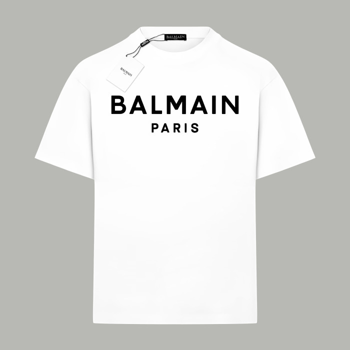 Balmain Printed Paris short-sleeved T-shirt