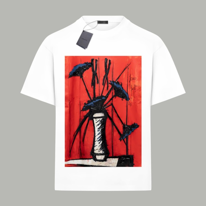 Prada Print jersey T-shirt