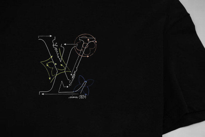 Louis Vuitton Logo Cotton Short-Sleeved T-Shirt