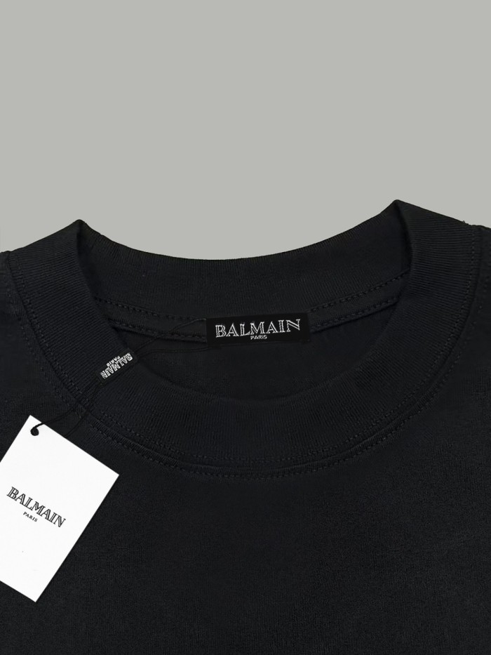 Balmain Printed Paris short-sleeved T-shirt