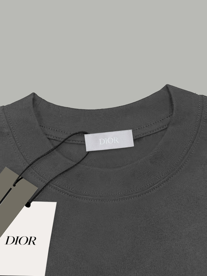 Dior CD Oil Painting Cotton Short-Sleeved T-Shirt