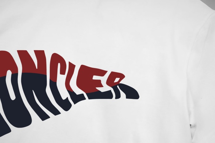 Moncler Wave Logo Cotton T-Shirt