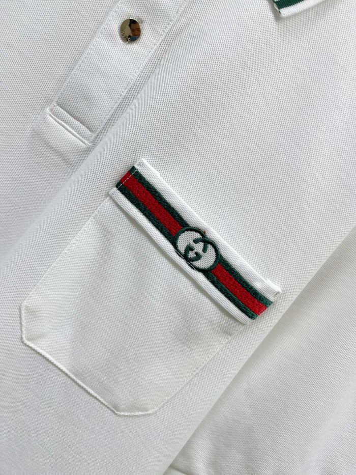 GUCCI Web Logo Cotton Polo