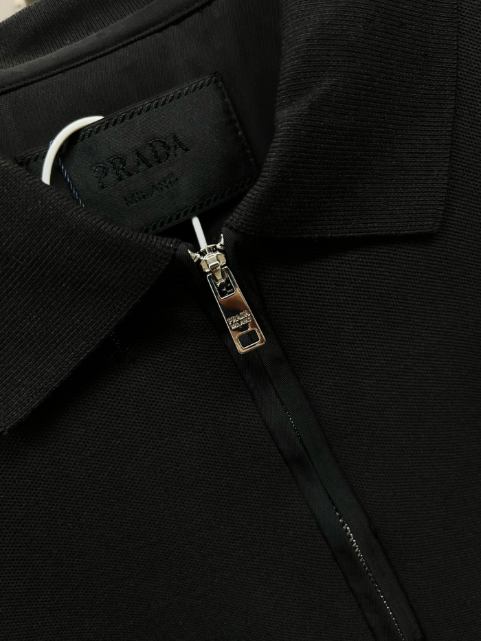 Prada Triangle-logo Cotton Polo Shirt