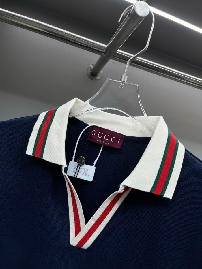 Gucci Logo Embroidery Polo Shirt