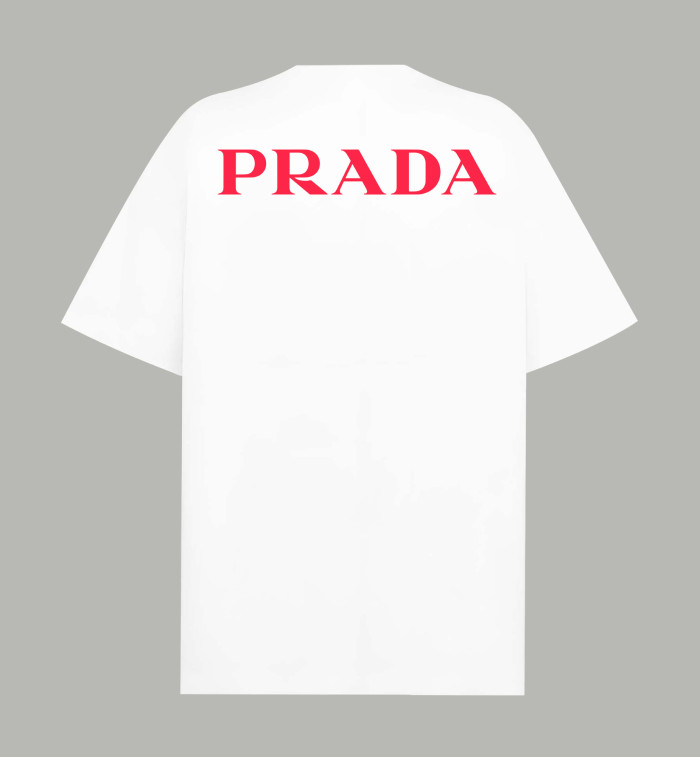 Prada Logo Cotton Short-Sleeved T-Shirt