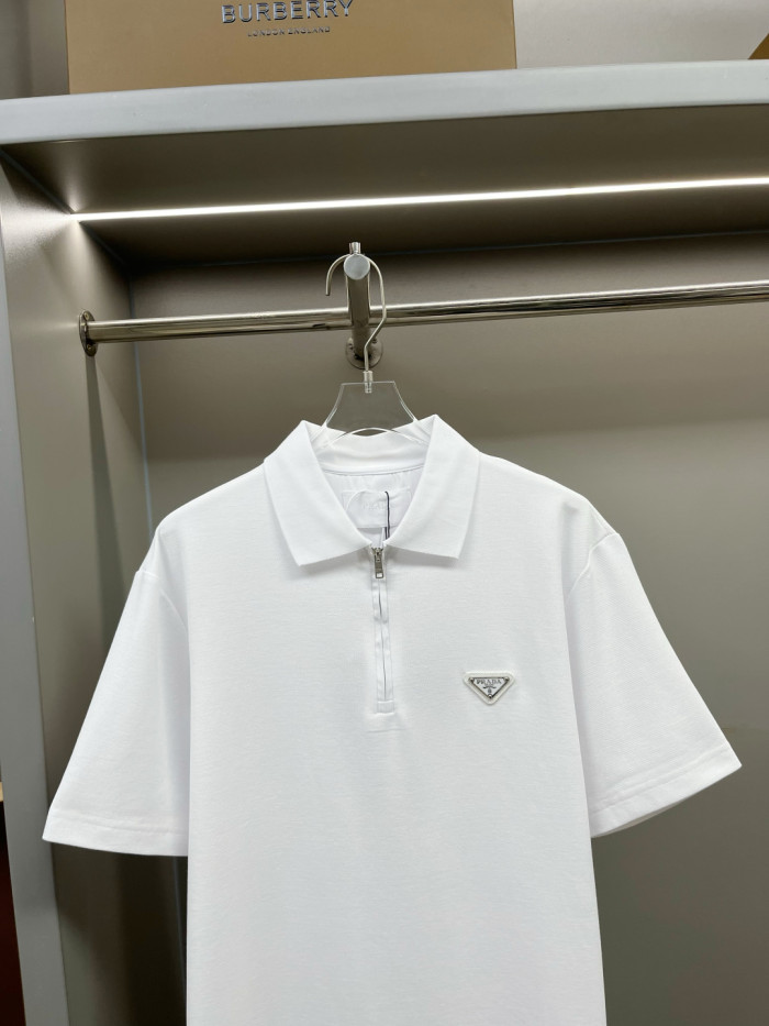 Prada Triangle-logo Cotton Polo Shirt