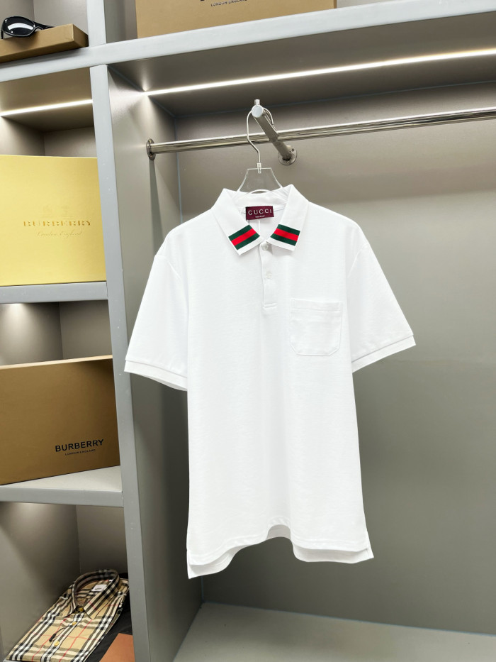 GUCCI Cotton Polo Shirt with Web