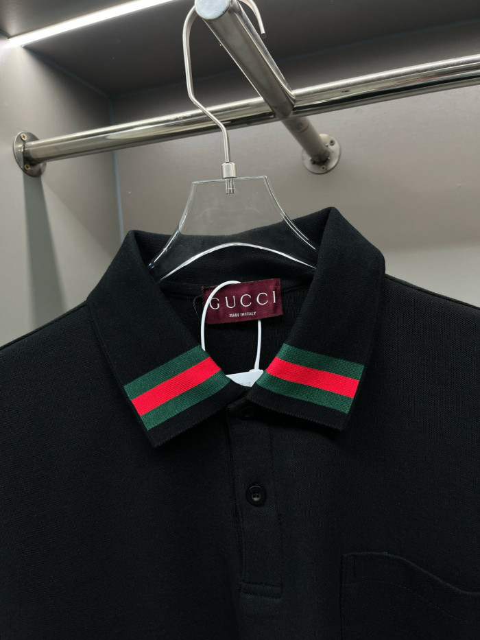 GUCCI Cotton Polo Shirt with Web