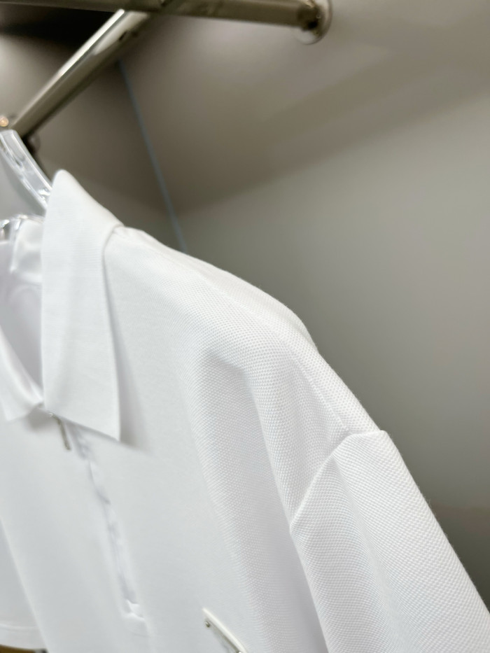 Prada Triangle-logo Cotton Polo Shirt
