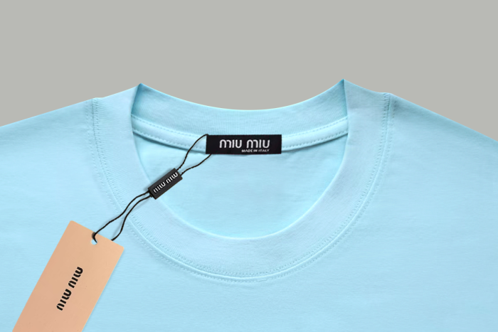 Miumiu Love Cotton Jersey Short Sleeve T-shirt