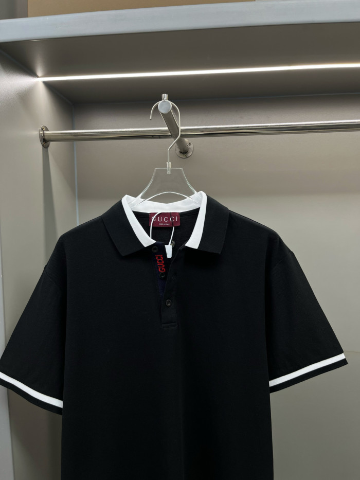 Gucci Knit Cotton Polo Shirt With Intarsia