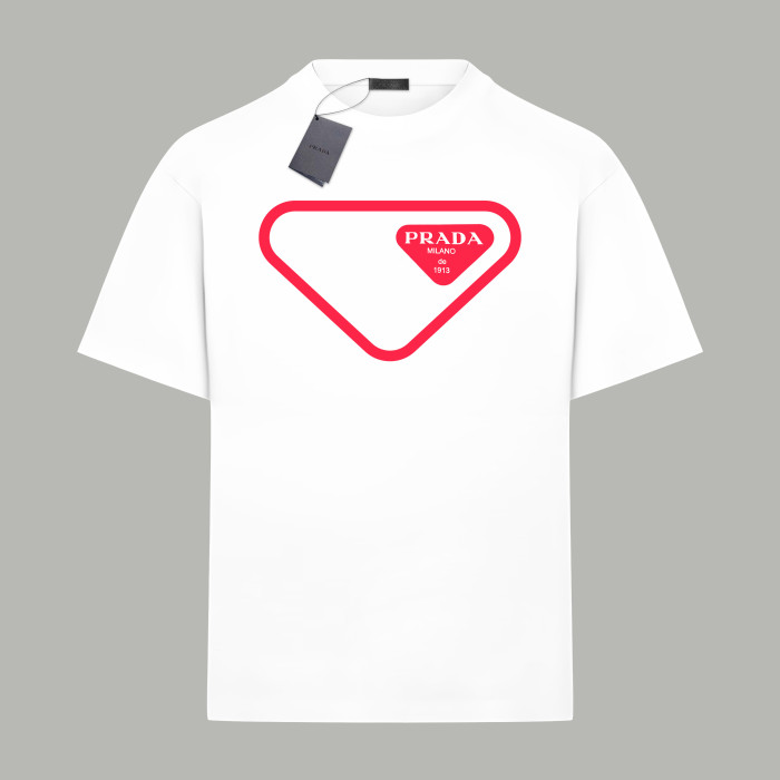 Prada Logo Cotton Short-Sleeved T-Shirt