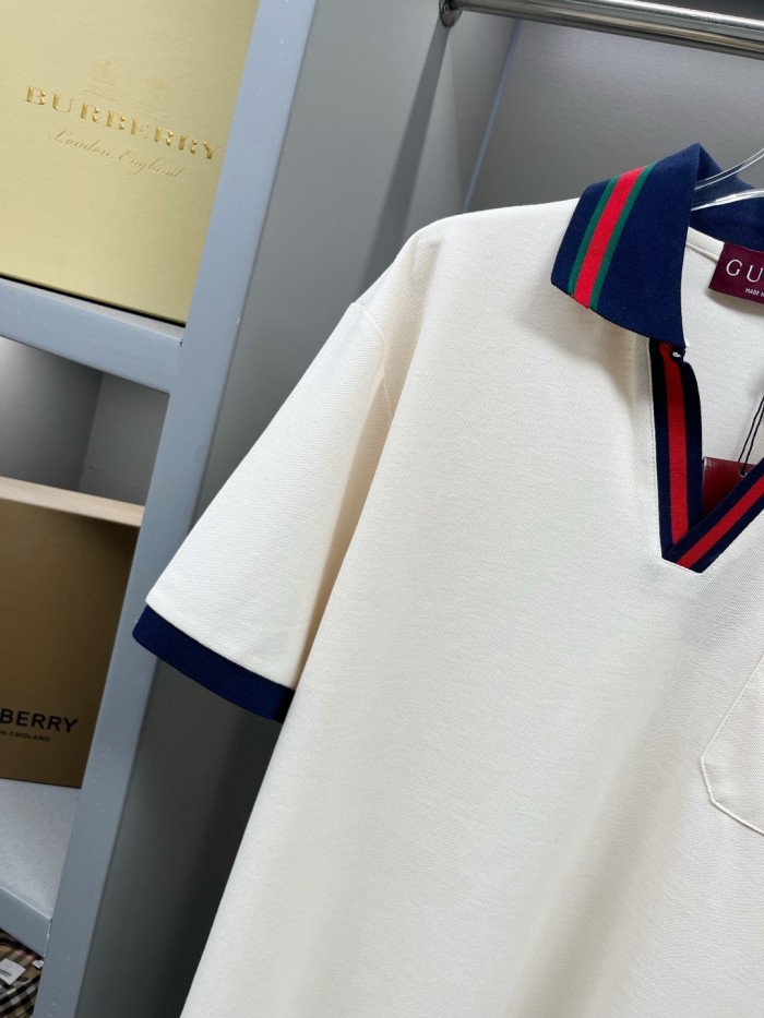 Gucci Logo Embroidery Polo Shirt