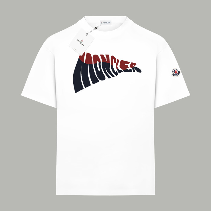 Moncler Wave Logo Cotton T-Shirt