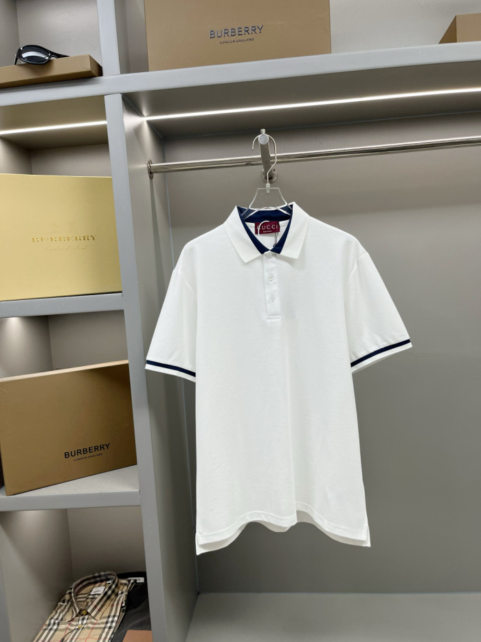 Gucci Knit Cotton Polo Shirt With Intarsia