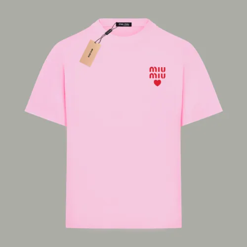 Miumiu Love Cotton Jersey Short Sleeve T-shirt
