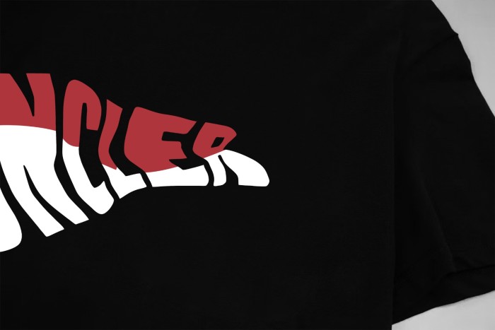 Moncler Wave Logo Cotton T-Shirt
