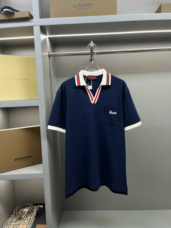 Gucci Logo Embroidery Polo Shirt