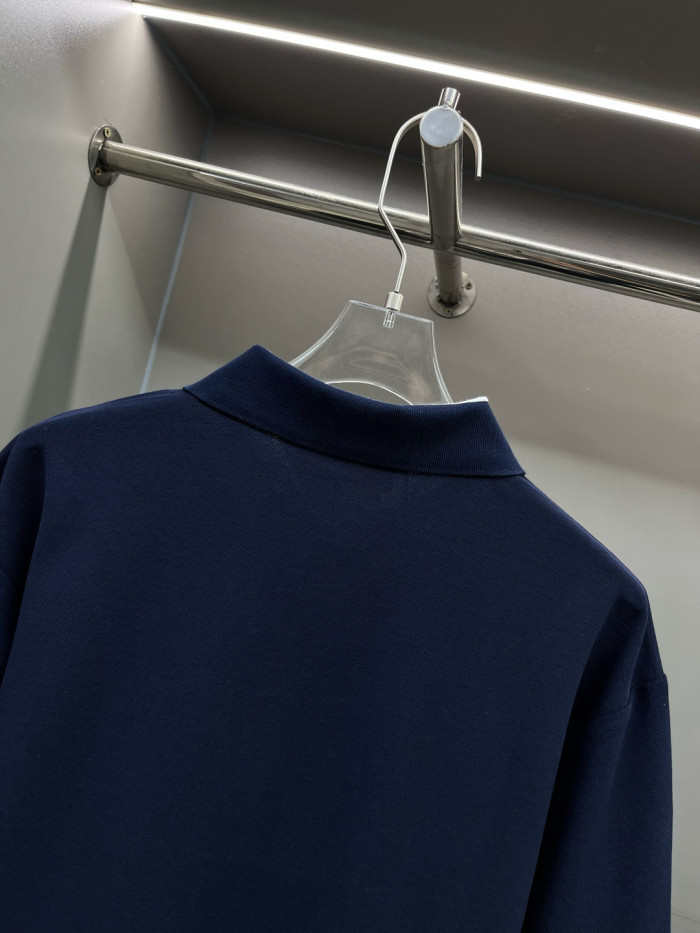 Gucci Knit Cotton Polo Shirt With Intarsia