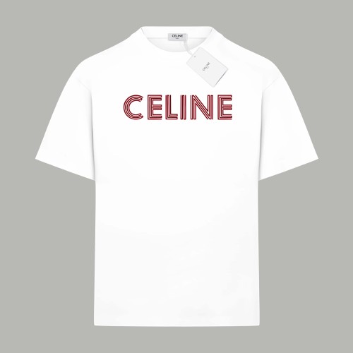 CELINE HOLLOW LOGO LOOSE T-SHIRT IN COTTON JERSEY