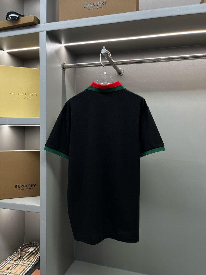 Gucci Cotton Piquet Polo With Web Collar