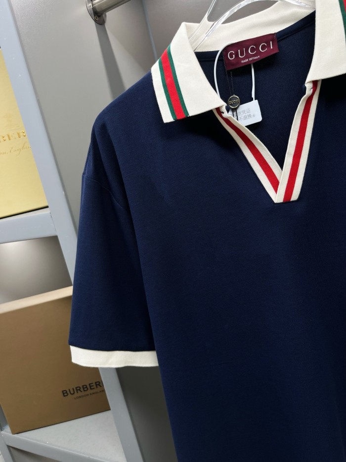 Gucci Logo Embroidery Polo Shirt