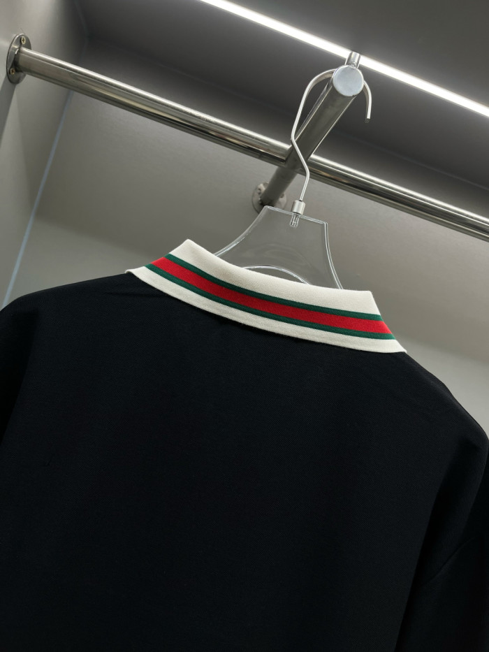 Gucci Logo Embroidery Polo Shirt