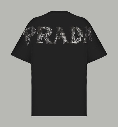 Prada Graffiti Logo Cotton Short-Sleeved T-Shirt