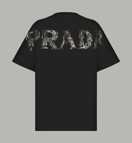Prada Graffiti Logo Cotton Short-Sleeved T-Shirt