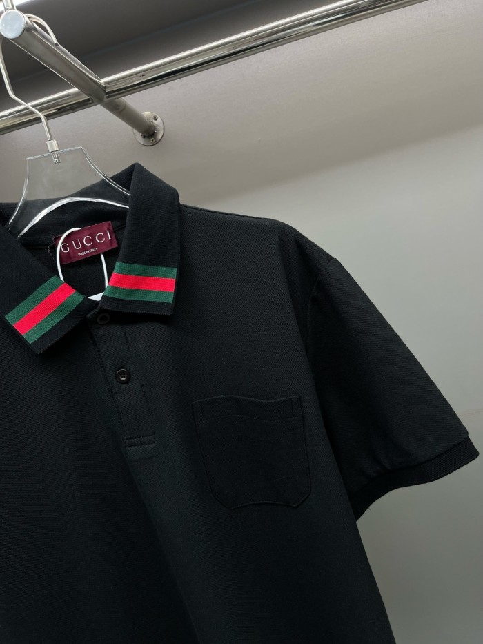 GUCCI Cotton Polo Shirt with Web