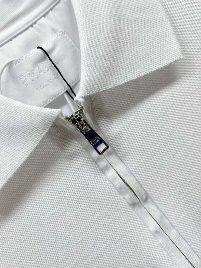 Prada Triangle-logo Cotton Polo Shirt