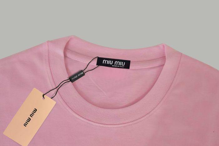 Miumiu Love Cotton Jersey Short Sleeve T-shirt