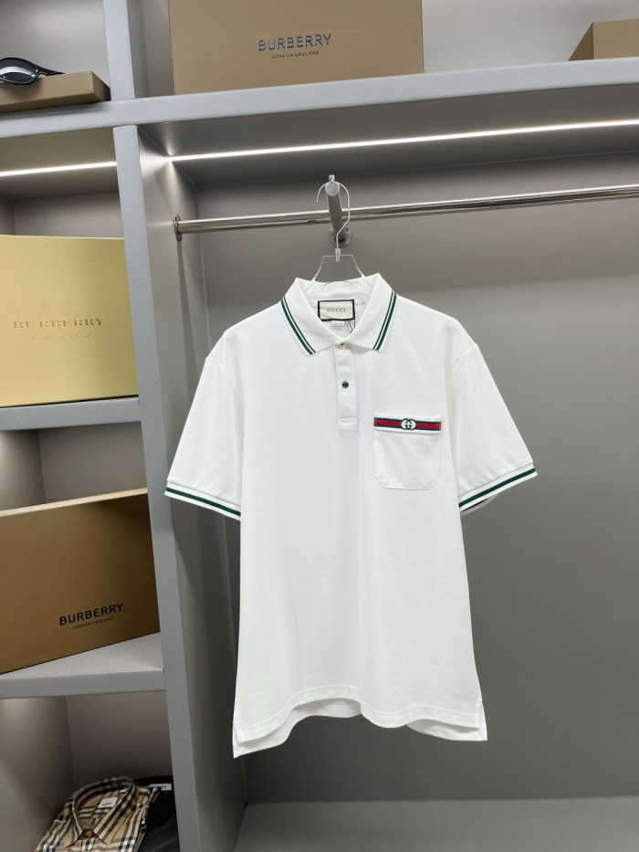 GUCCI Web Logo Cotton Polo