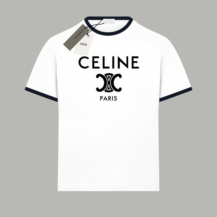 CELINE BLASON LOOSE COTTON JERSEY T-SHIRT