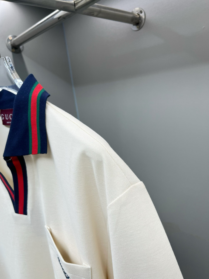 Gucci Logo Embroidery Polo Shirt