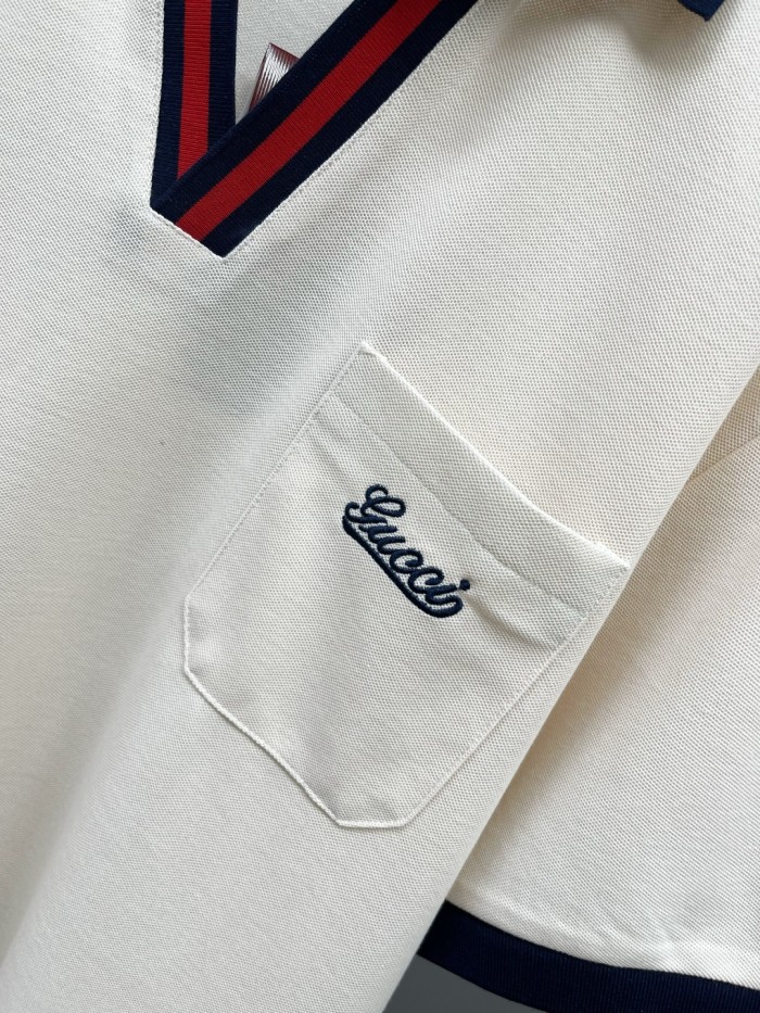 Gucci Logo Embroidery Polo Shirt