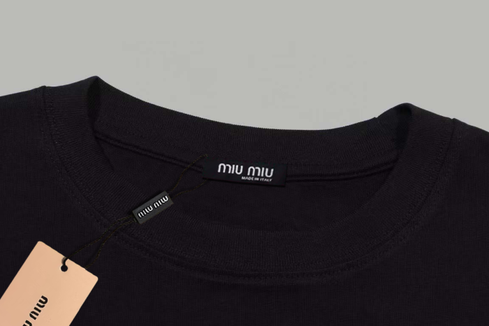 Miumiu Love Cotton Jersey Short Sleeve T-shirt
