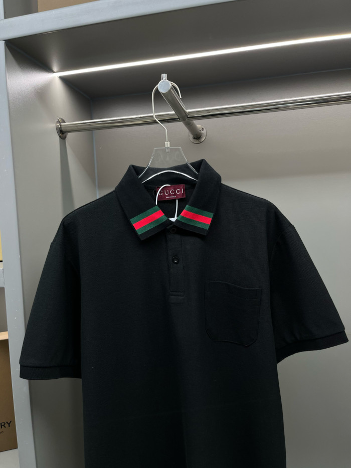 GUCCI Cotton Polo Shirt with Web
