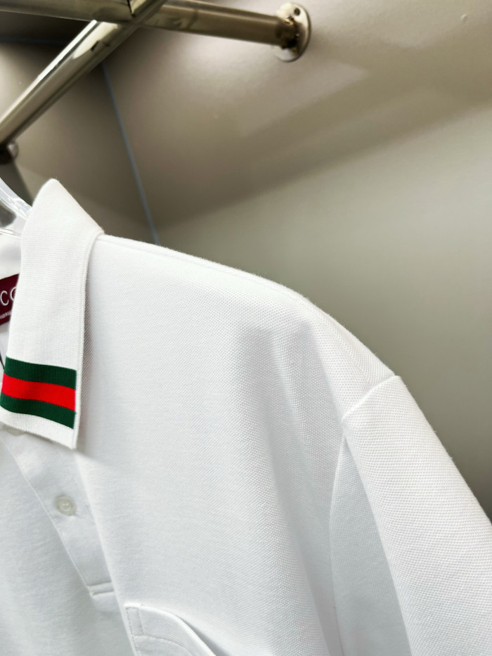 GUCCI Cotton Polo Shirt with Web