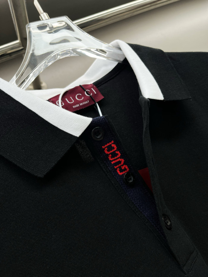 Gucci Knit Cotton Polo Shirt With Intarsia
