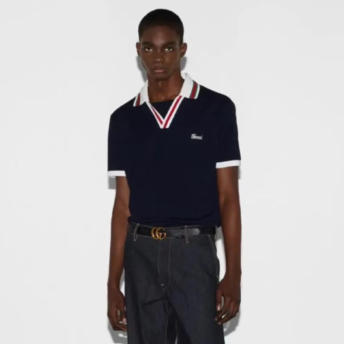 Gucci Logo Embroidery Polo Shirt