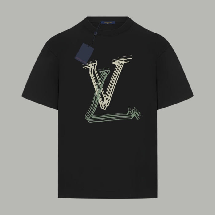 Louis Vuitton Logo Printed Cotton Short Sleeve T-Shirt