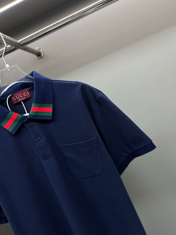 GUCCI Cotton Polo Shirt with Web