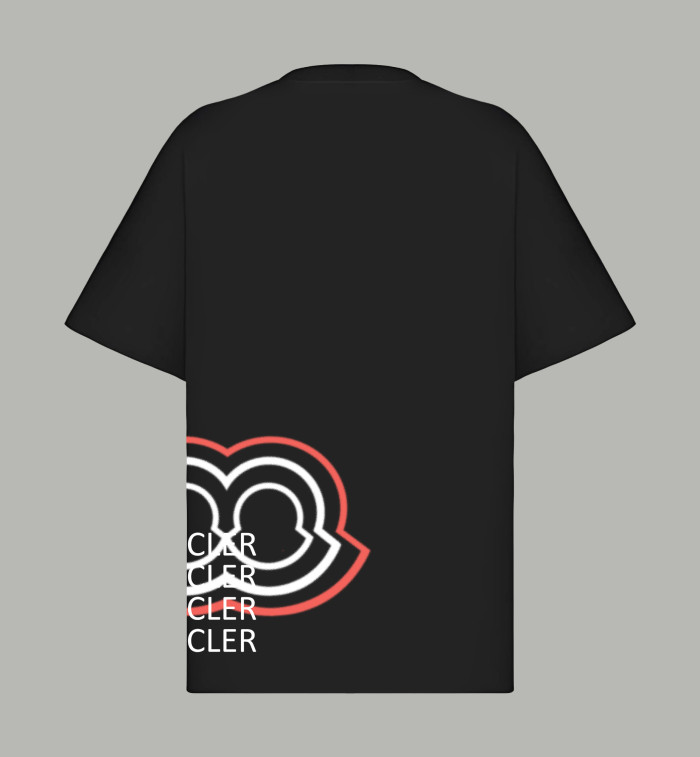 Moncler Blurred Logo Cotton Short Sleeve T-Shirt