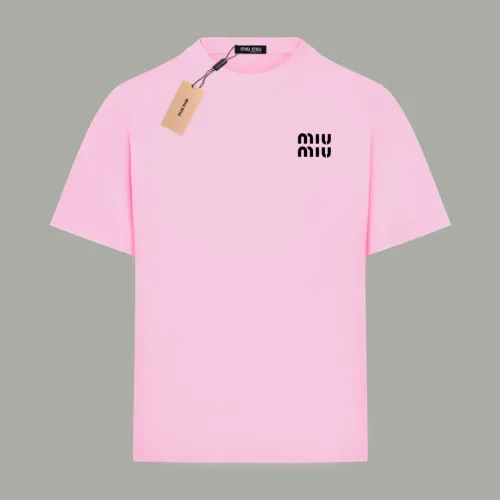 Miumiu Logo Cotton Jersey Short Sleeve T-shirt