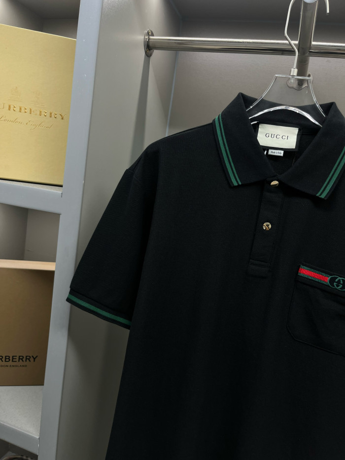 GUCCI Web Logo Cotton Polo